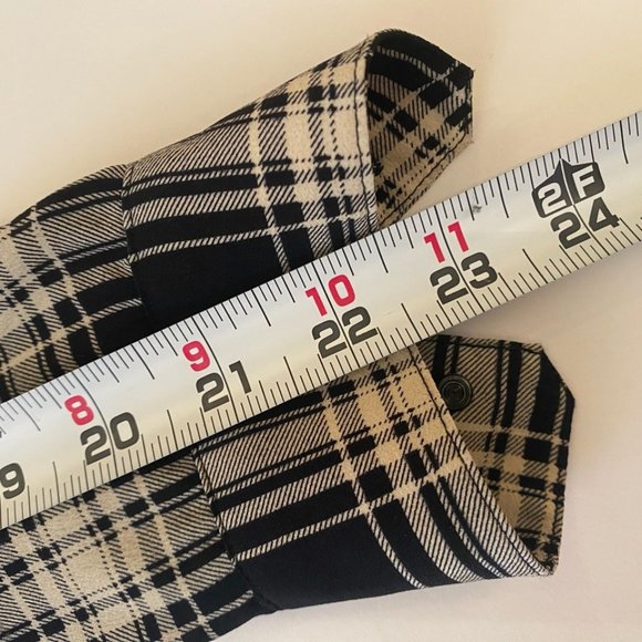 The Kooples xs black-and-cream plaid 100% silk shirt - Picture 6 of 14